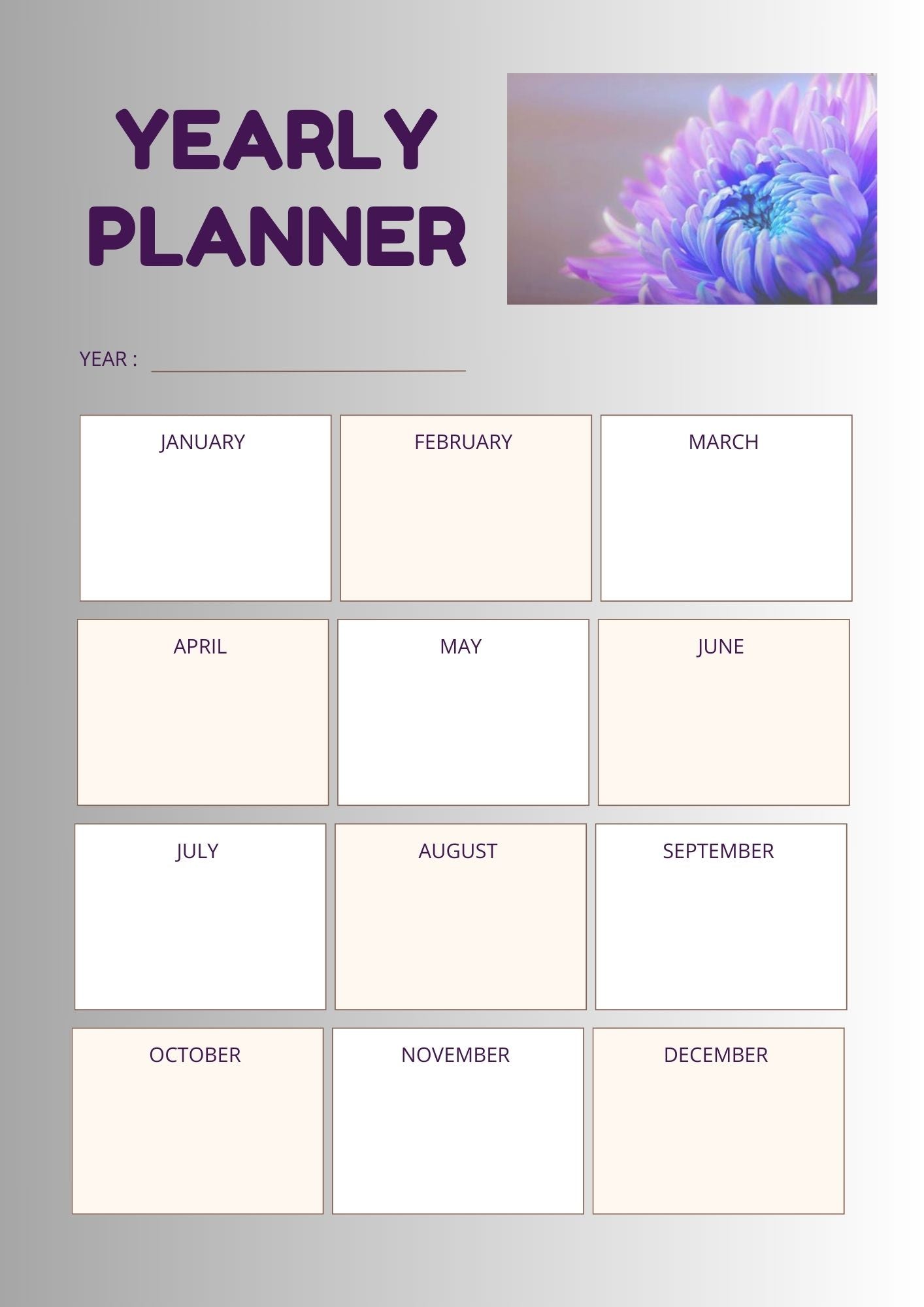 Digital Purple Planner 2025