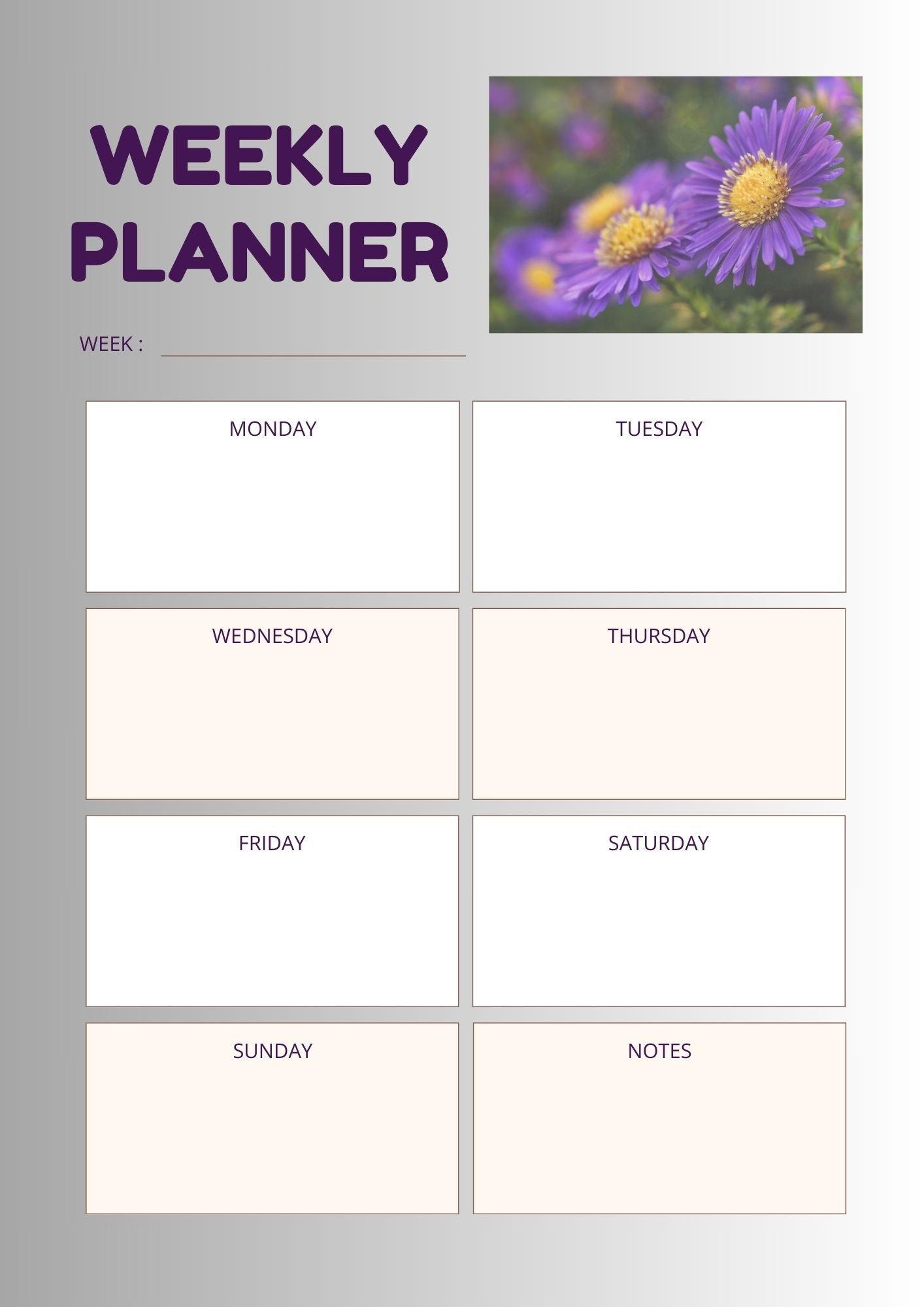 Digital Purple Planner 2025